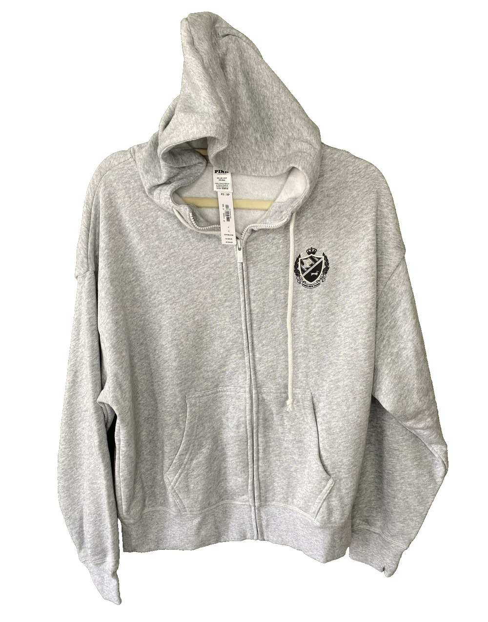 Victorias Secret Sweater Womens XS NEW Casual Athleisure PINK Full Zip Hoodie
